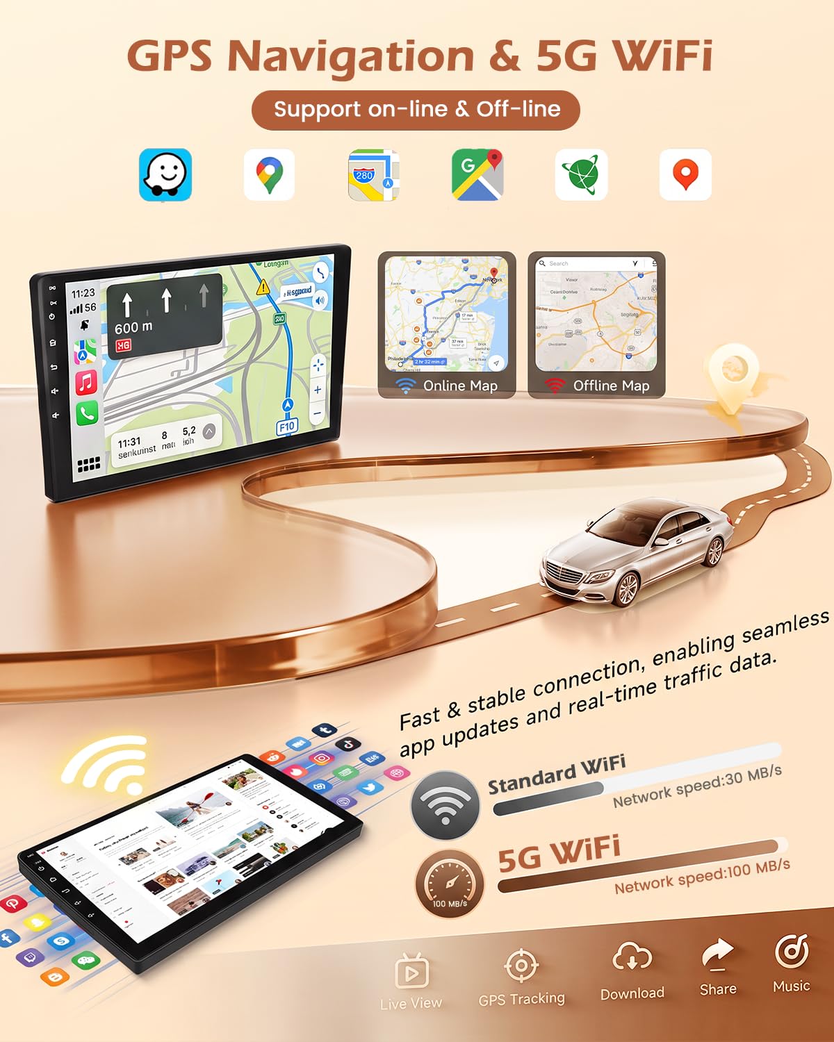 2+64G Radio Samochodowe dla BMW 3 E90 E91 E92 E93 Bezprzewodowy CarPlay