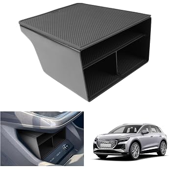 GAFAT Compatible with Audi Q4 Etron Sportback EV 2021-2025 2026 Centre Console Storage Box Organiser Tray Glove Box Bottom Centre Console Q4 e-tron Accessories