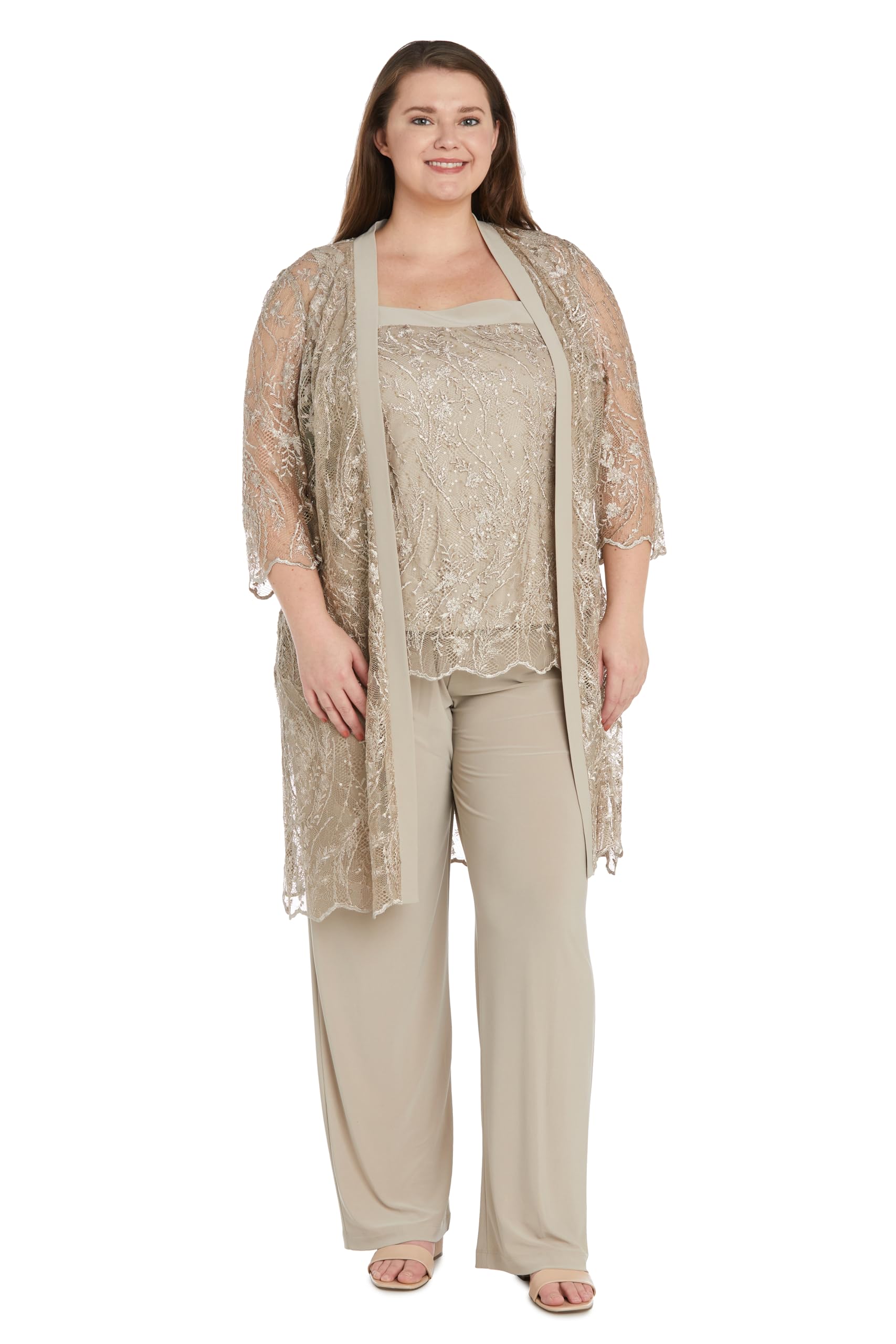 R&M RichardsWomens 3PC Lace Suit Pants