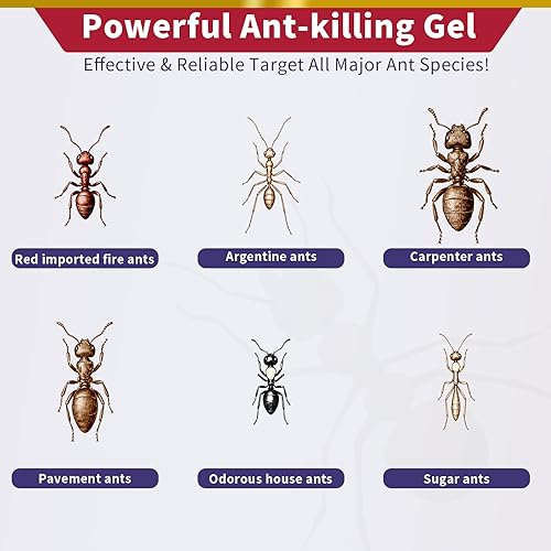 Miniatura 7 de Cebo de Gel para Hormigas Listo para Usar, Control de Hormigas para Uso en Interiores y Exteriores - 1 Tubo de 30 Gramos