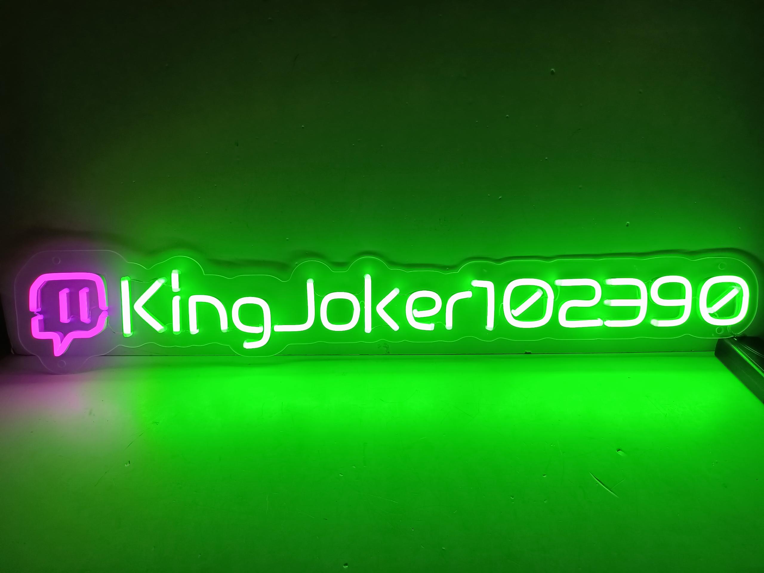 Neon Personalizzato Con Nome Per Twitch E Gamer | Base Metacrilato 5mm | LED Flex Colorato