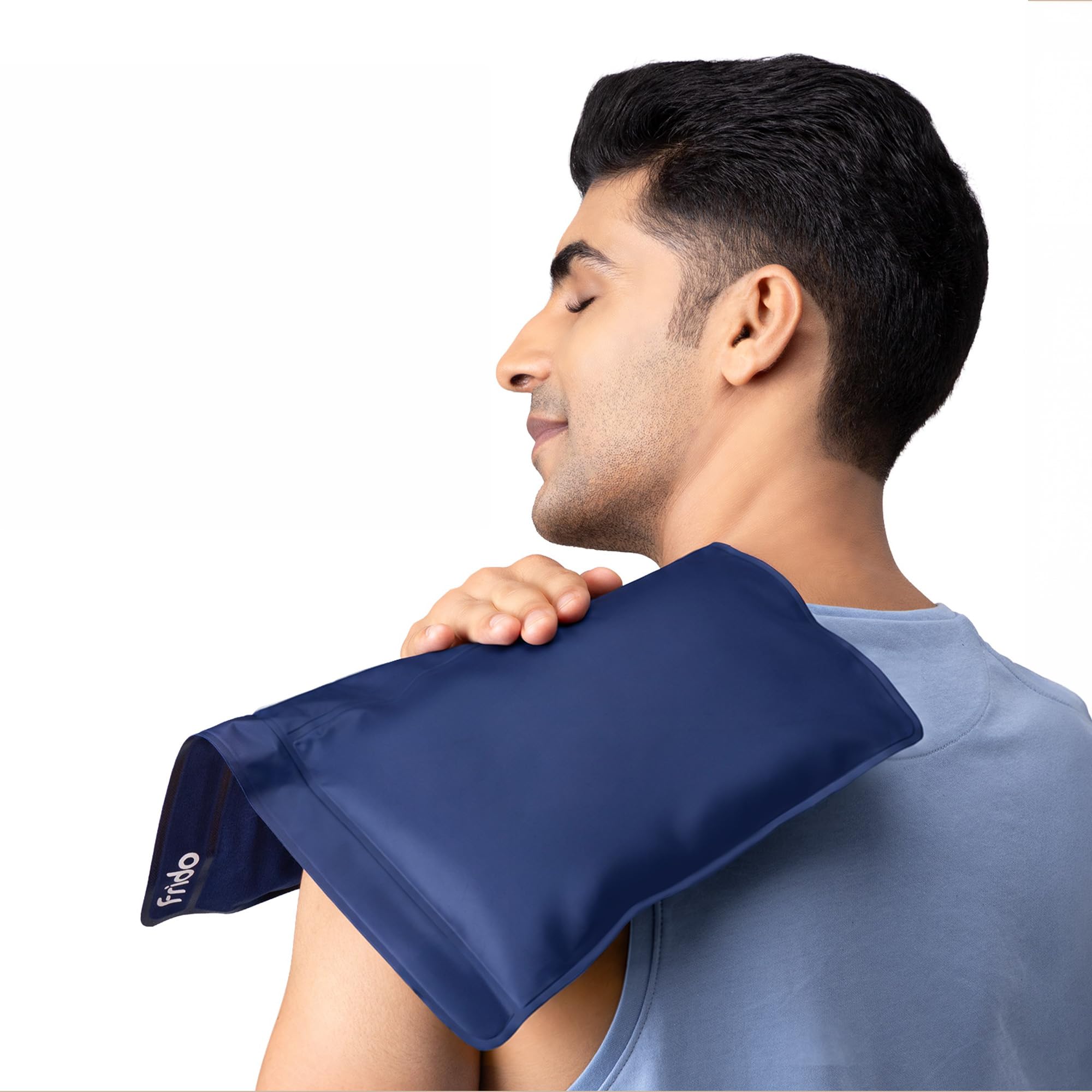Frido Hot & Cold Therapy Cap | 360° Full Head Coverage | Reusable Cooling & Warming Cap with Gentle Compression | Blue — Amazon image 12