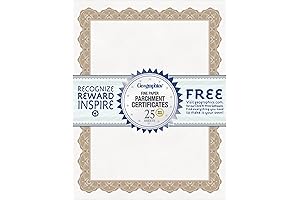 Geographics® 30% Recycled 8 1/2" x 11" Blank Gold Certificate Paper