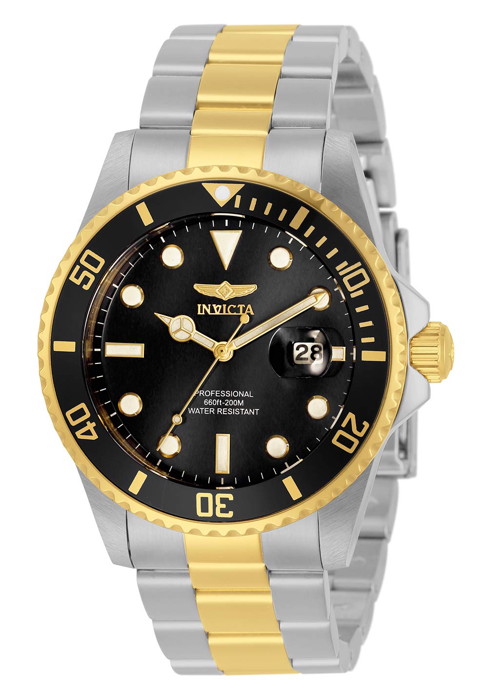 Pro Diver Quartz Black Dial Two-Tone Men's Watch 33269