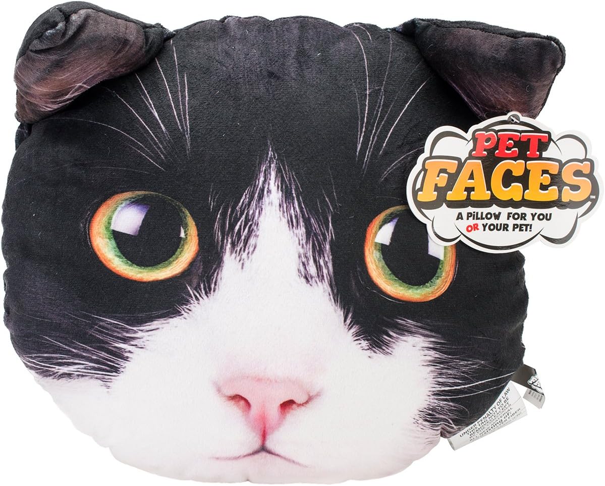 Pet Faces Tuxedo Cat Pillow