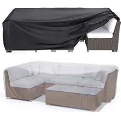 Forros Para Muebles De Jardin BROSYDA Funda Muebles Jardin Impermeable, (200x160x70cm) Funda Mesa Jardin con Salida de Aire, 600D Oxford Funda Sofa Jardin Exterior, Antivento, Anti-UV, Antipolvo