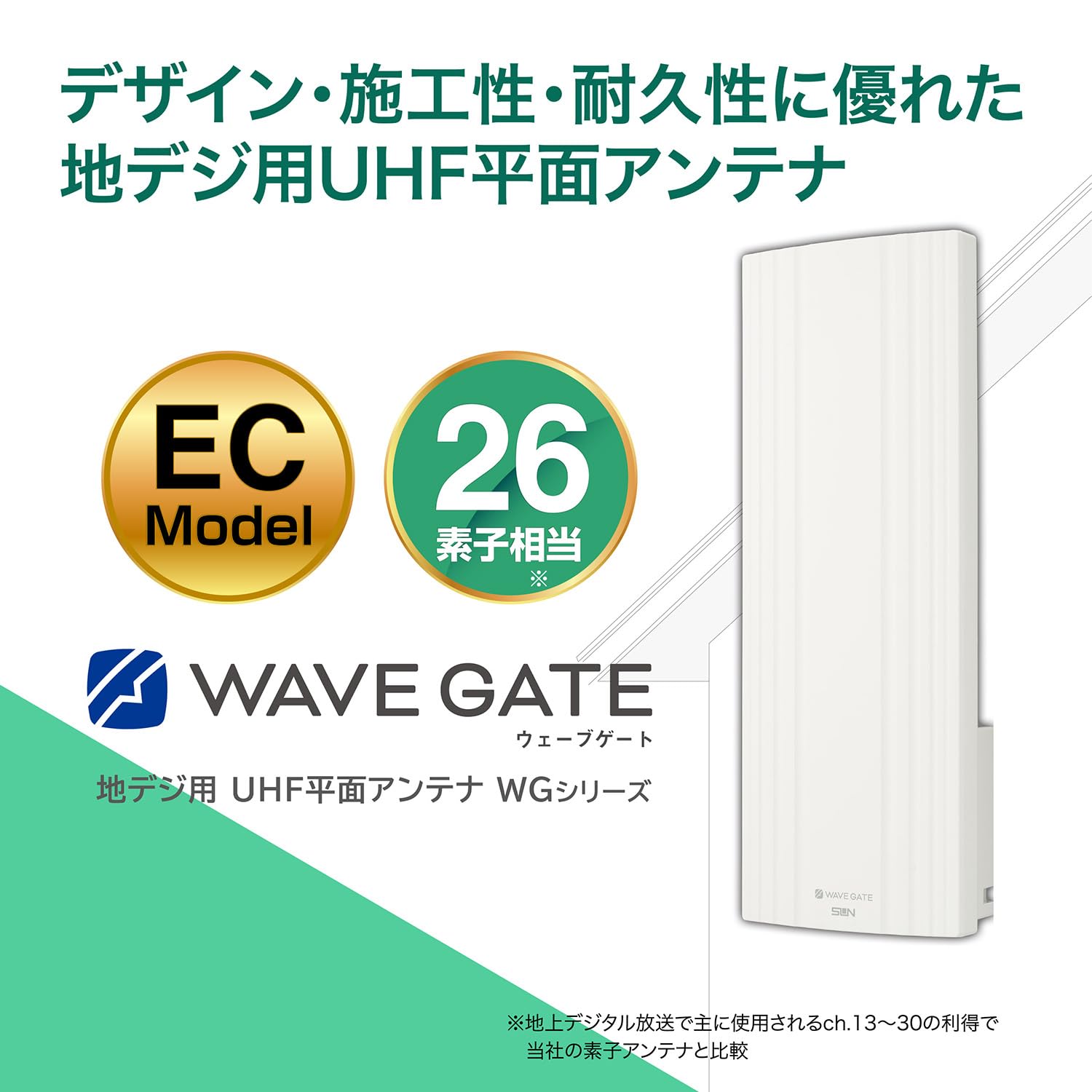 Amazon | サン電子 地デジ用UHF平面アンテナ ブースタ内蔵型 26素子