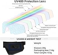 Vista 7 de Lentes de ciclismo inteligentes para hombres y mujeres, gafas de sol Bluetooth con protección UV400, altavoces de oreja abierta, micrófono