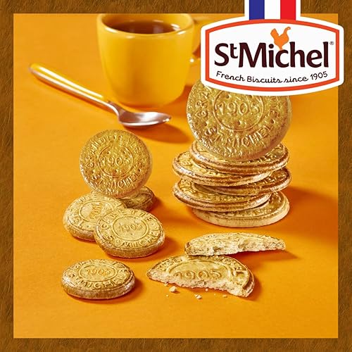 Miniatura 4 de St Michel Caramel Grandes Galettes Galletas de mantequilla de 5.29 onzas, hechas en Francia, paquete de 4 galletas sin OMG, total de 36 galletas de