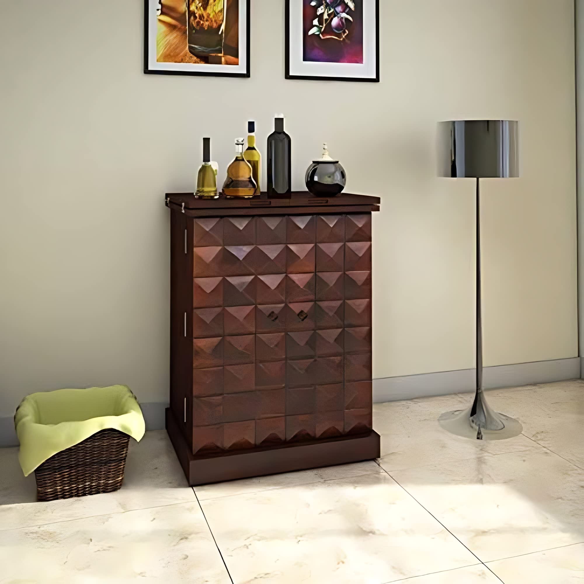 Buy Craftswood Wooden Bar for Home Rack Hard and Soft Drinks