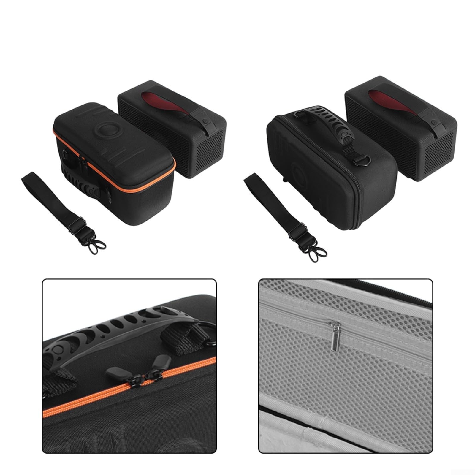 Custodia rigida da viaggio per altoparlanti Marshall Middleton II, impermeabile, con tracolla, resistente agli urti, 26 x 13 x 13,5 cm, colore nero/arancione per esterni e viaggi (arancione)