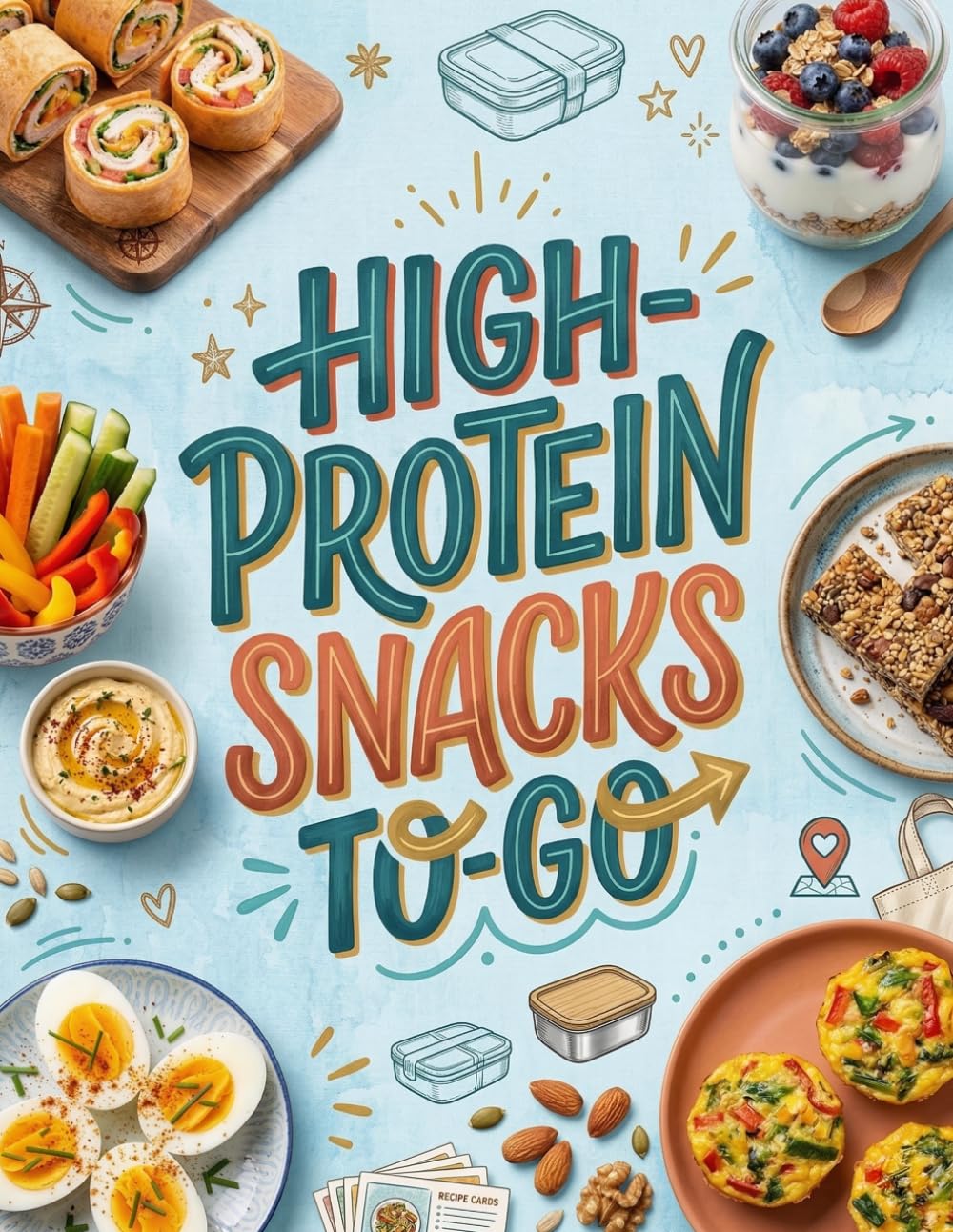 HIGH-PROTEIN SNACKS TO-GO: 100 einfache 5-Zutaten-Snacks für unterwegs – schnelle Meal-Prep-Ideen unter 20 Minuten gegen Heißhunger