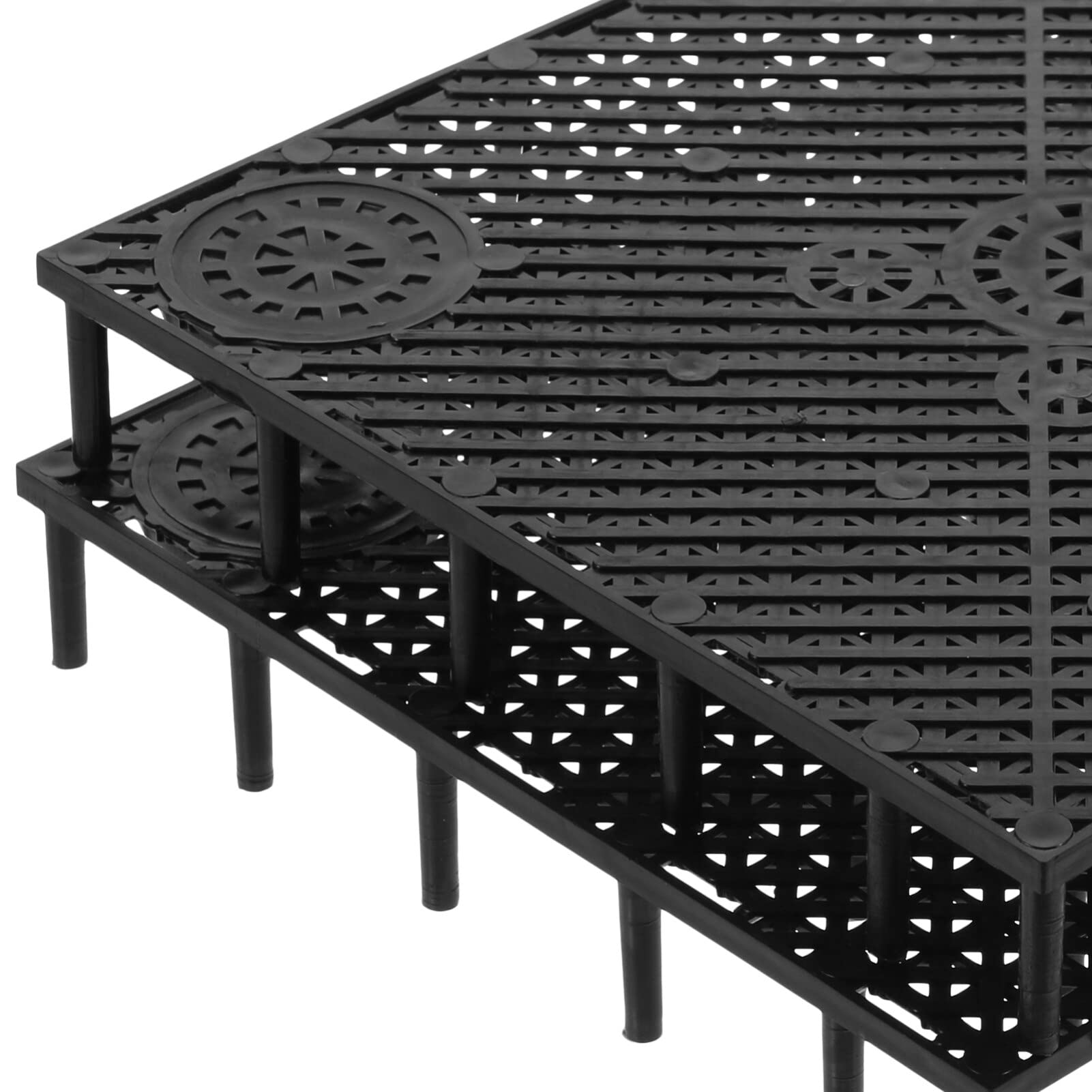 TEHAUX Lot de 10 plaques filtrantes pratiques en PVC pour aquarium - Plaque filtrante pratique en PVC - Noir - Plateaux de séparation d'aquarium de 150 litres