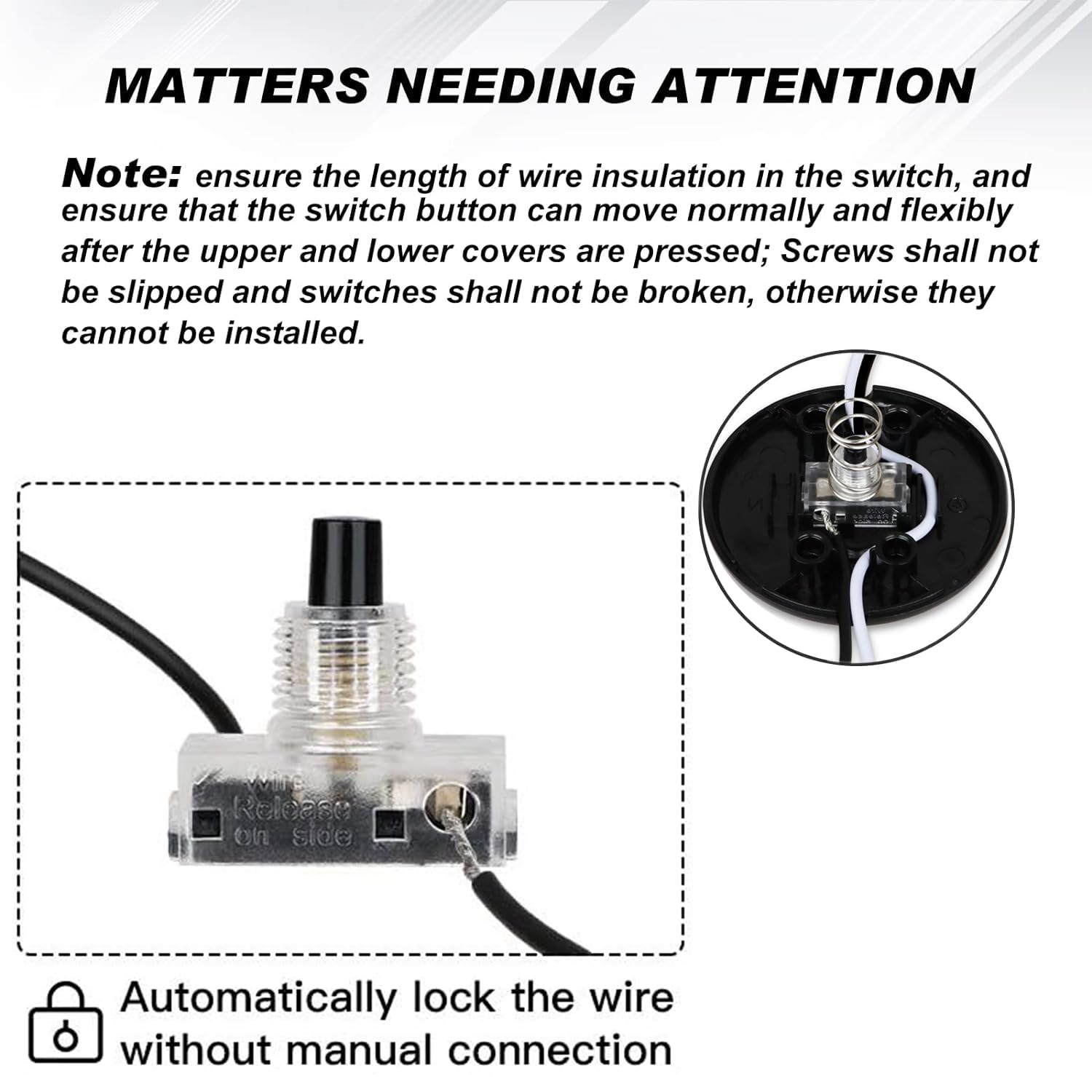 Interruttore A Pedale, 250V, 2 A, Trasparente Con Contatti A Vite - Foto 8
