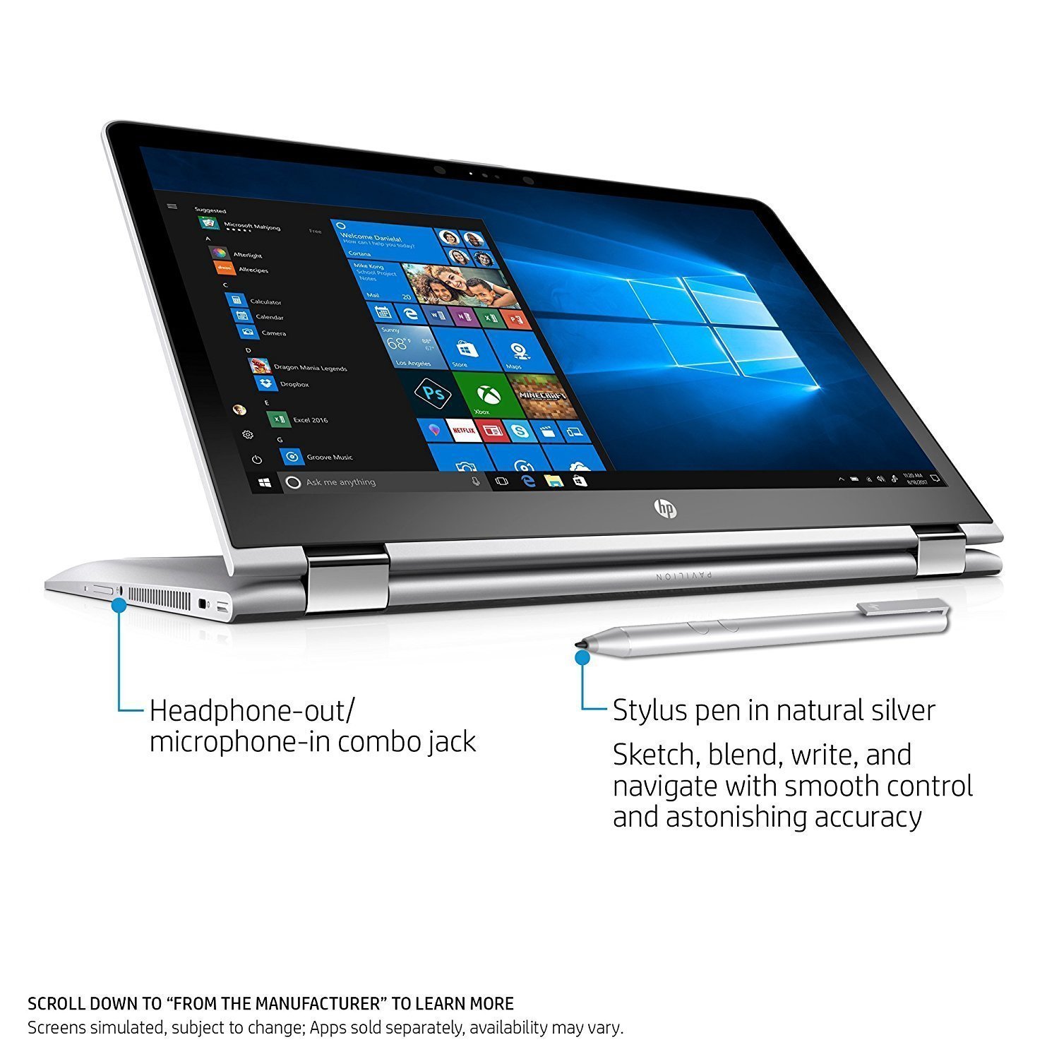 laptop with stylus and touch screen
