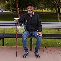 Vista 4 de Bastones de lujo Bastón hecho a mano de palisandro con barras decorativas cromadas de latón macizo Nagina International