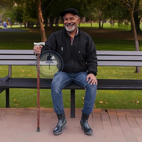 Miniatura 4 de Bastones de lujo Bastón hecho a mano de palisandro con barras decorativas cromadas de latón macizo Nagina International