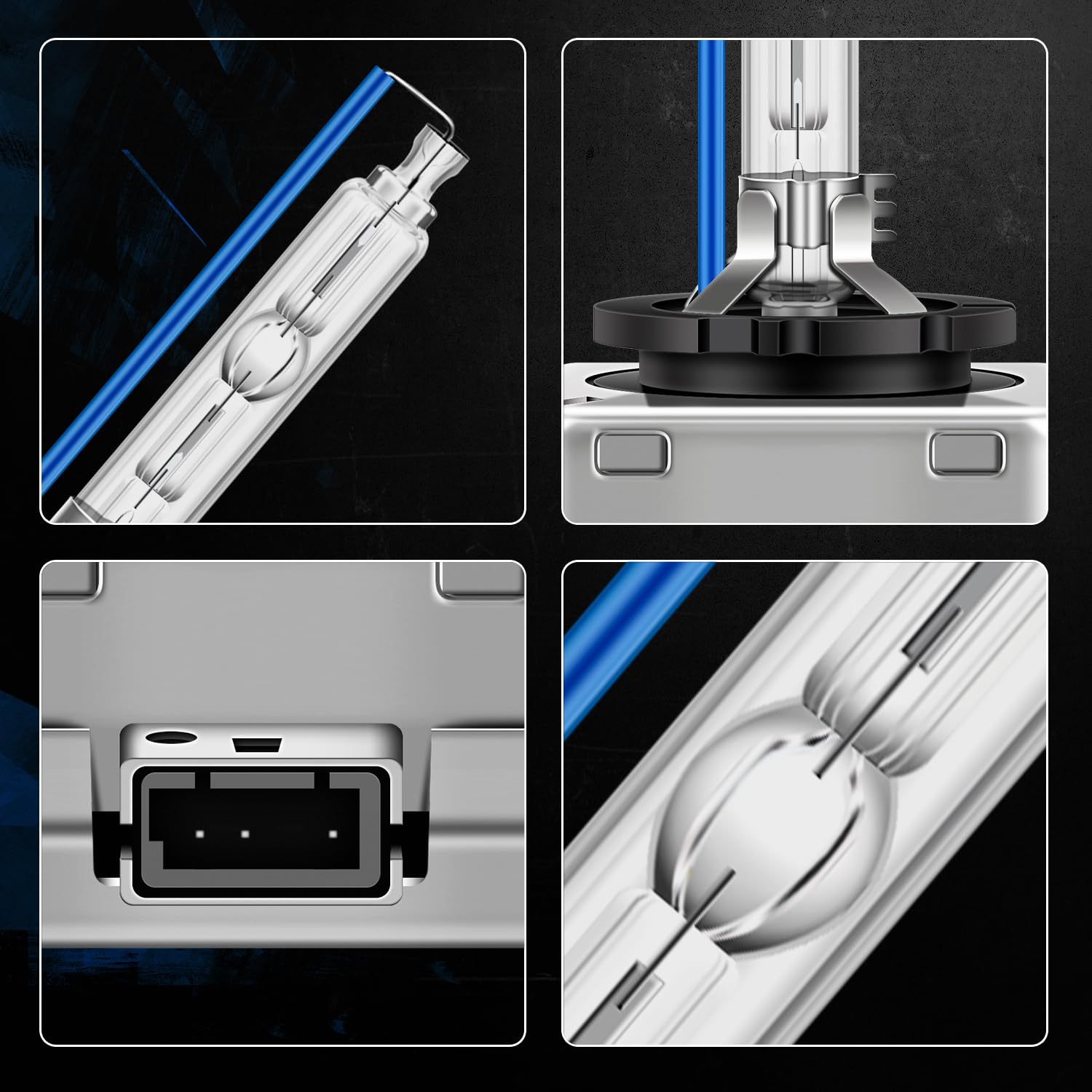 Lampadine Xenon D3S 8000K D3S Xeno HID per Auto Blu Ghiaccio 12V 35W Kit di Conversione HID, 2 Lampade