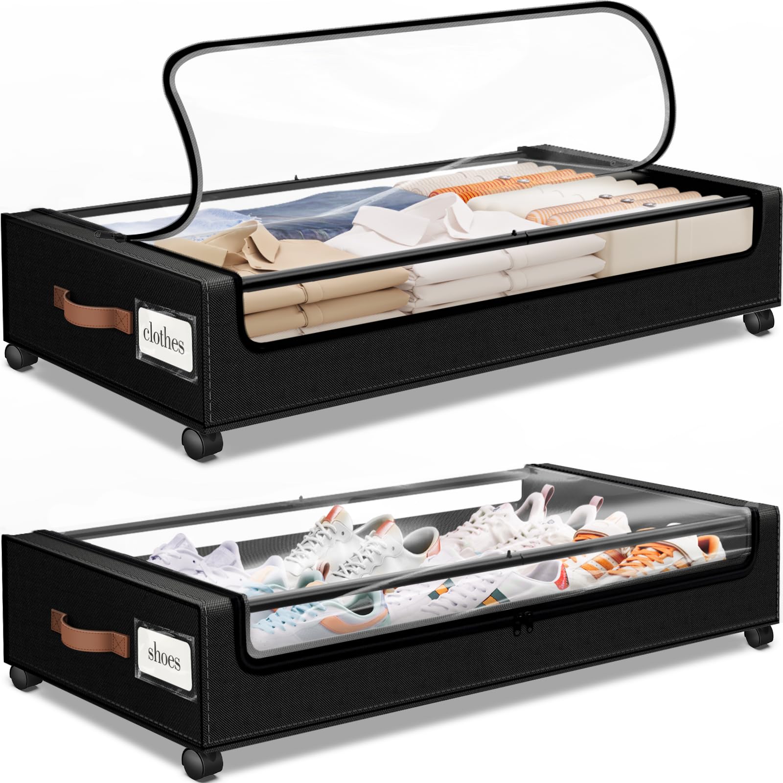 SpaceHacks Under Bed Storage with Wheels