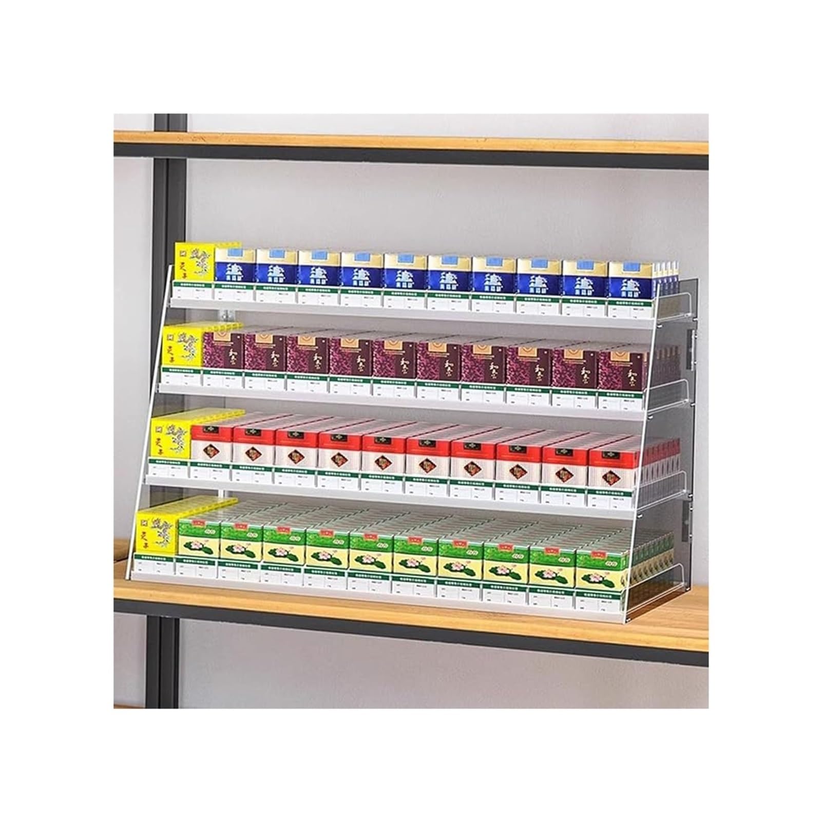 Generico Espositore Automatico per portasigarette - Porta Tabacco da Parete e da banco per Negozi al Dettaglio, efficaci spingitori per scatole di Sigarette (38 cm x 26,5 cm x 6 cm)