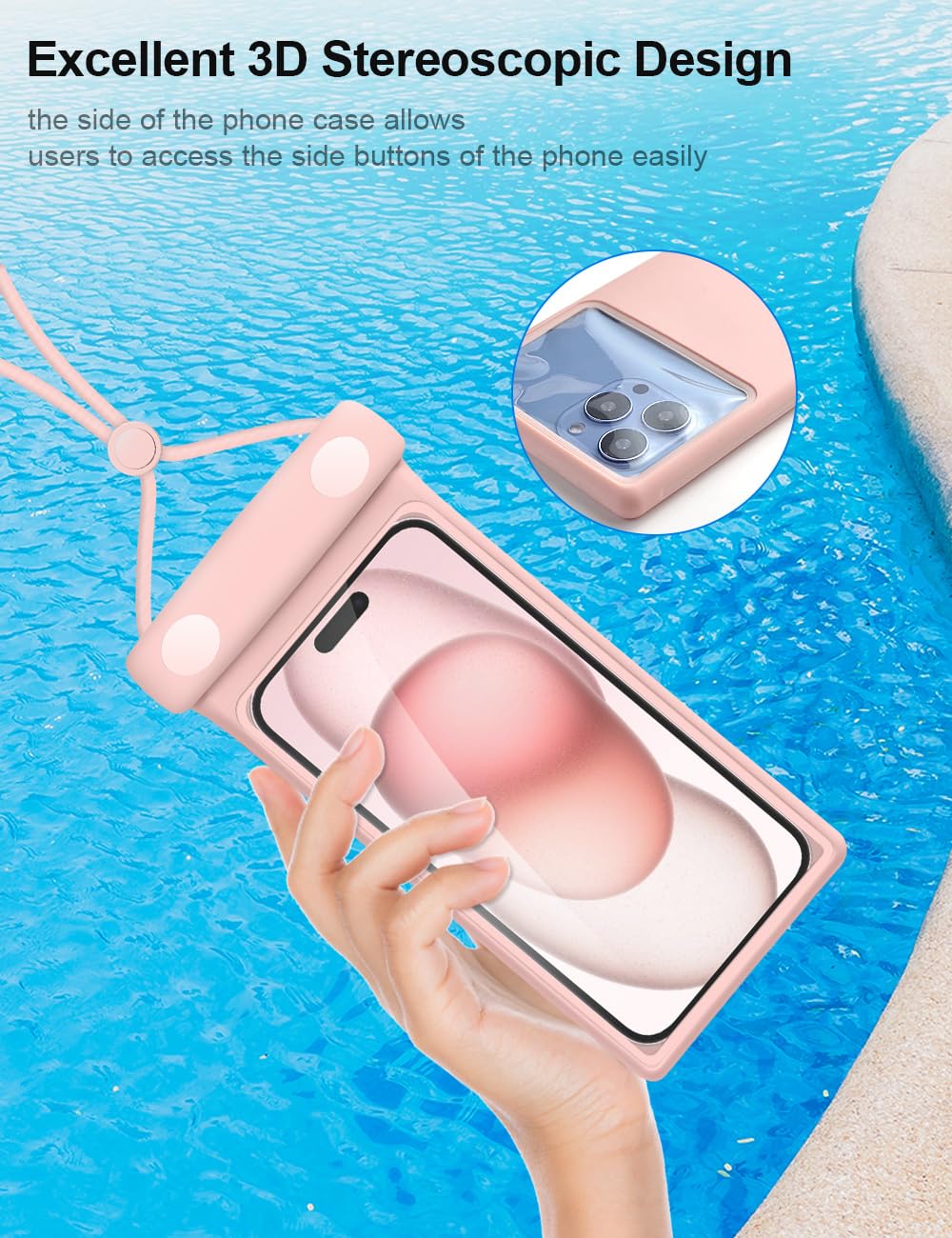 wellhouse Universal Waterproof Phone Pouch, Waterproof Phone Case Compatible for iPhone15 14 13 Pro Max XS Plus Samsung Galaxy S22 Cellphone Up to 7.0