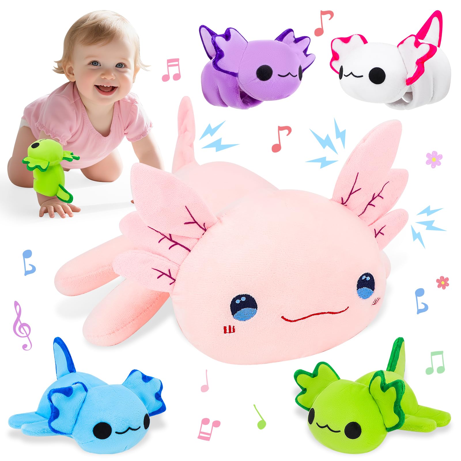 deAO Cute Plush Soft Toys, Multi-Coloured Collection, 5 Pack Plush Soft Toys for Boys and Girls, Perfect toys gift for 18M+