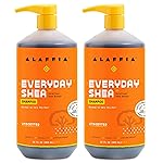 Alaffia EveryDay Shea Shampoo, Gentle Cleansing Shampoo for Normal to Dry Hair, Made with Fair Trade Unrefined Shea Butter, No Parabens or Phthalates, Unscented, 2 pack - 32 Fl Oz Ea