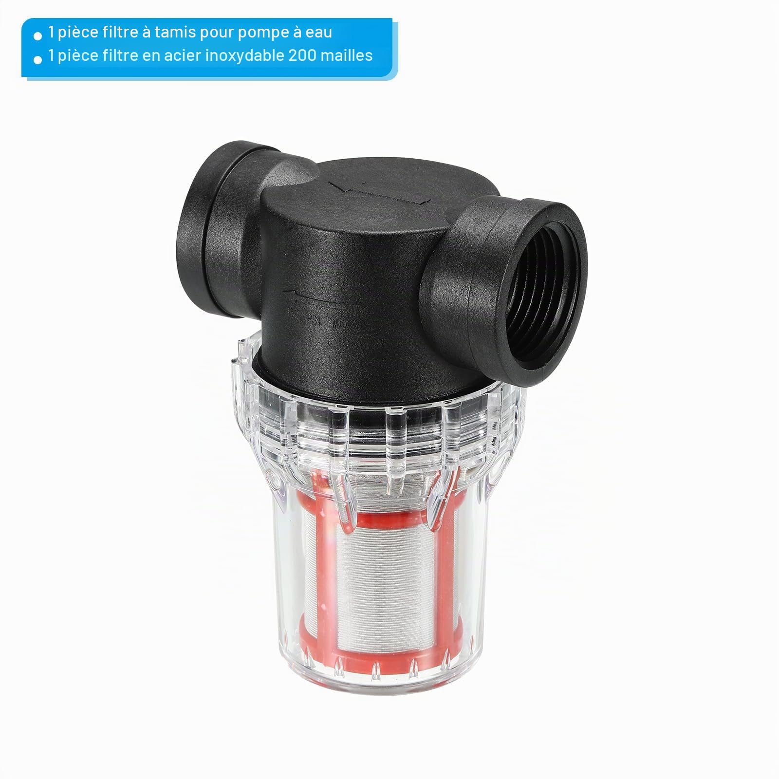PATIKIL Filtre de crépine de pompe à eau de 1 pouce, crépine de pompe à eau avec tamis en acier inoxydable de 200 mailles pour l'irrigation du jardin