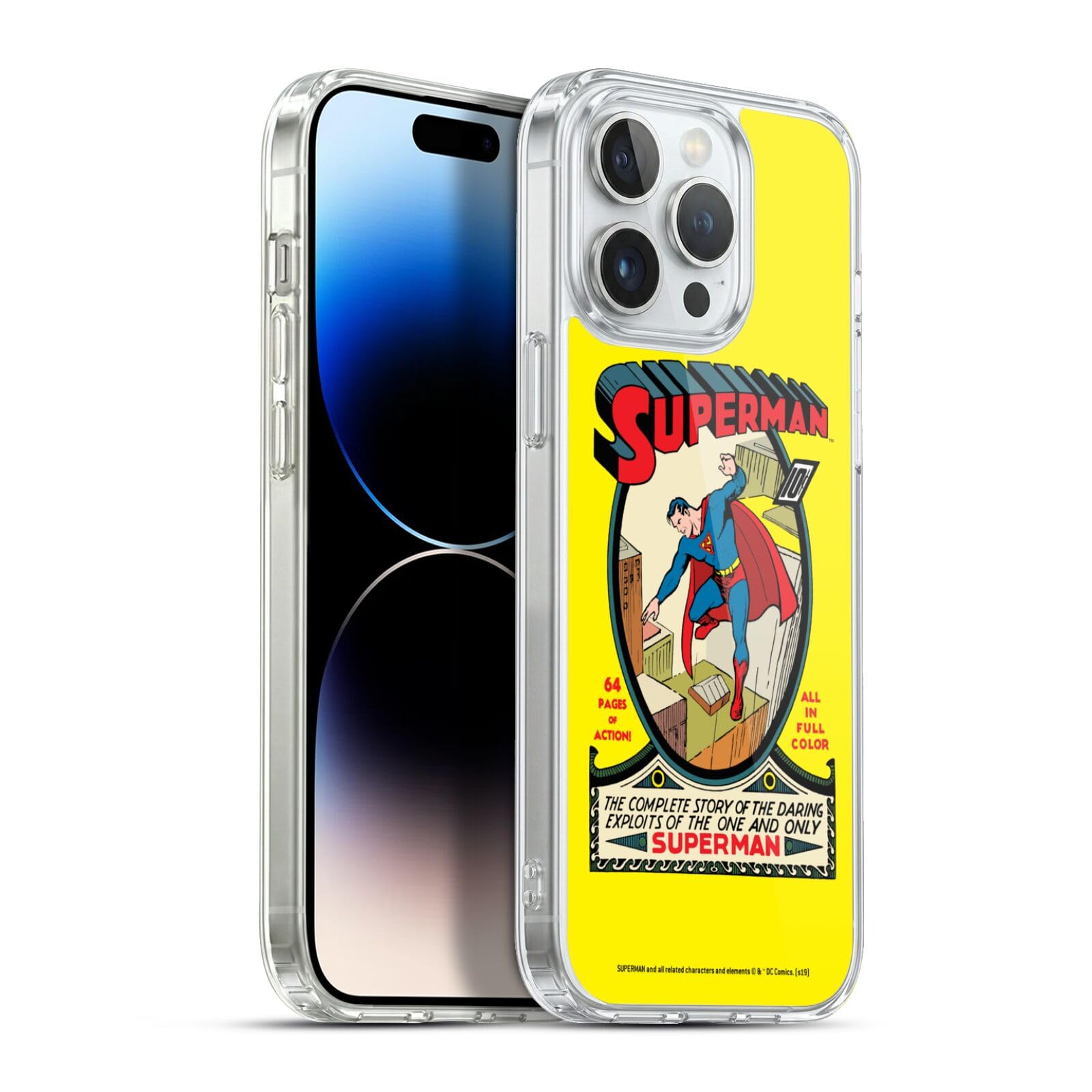 Funda de Gel Silicona Superman iPhone 13 Pro Max Protector Trasero Carcasa Flexible 7