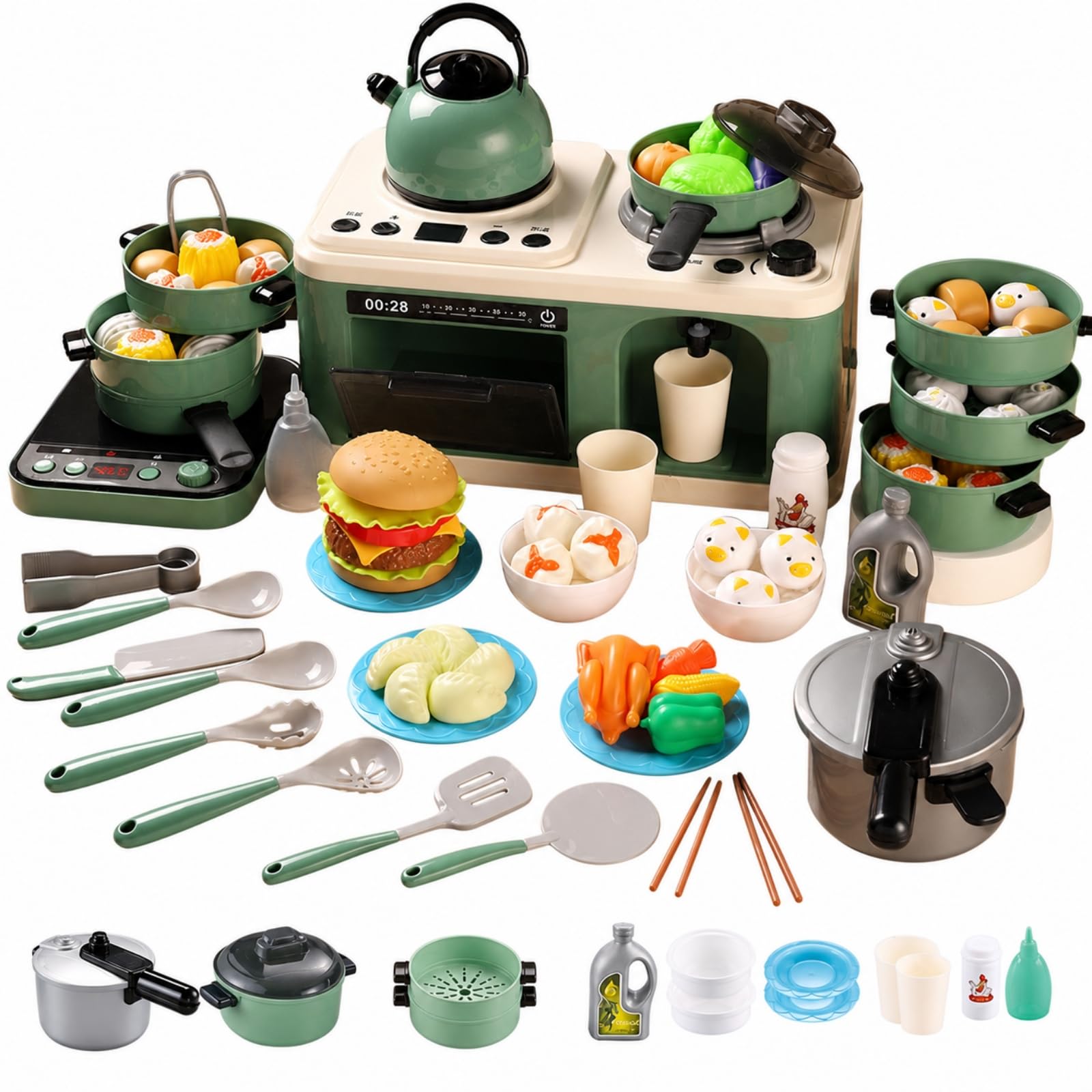 Set Giocattolo con Accessori Educativo per Apprendimento Precoce, Verde