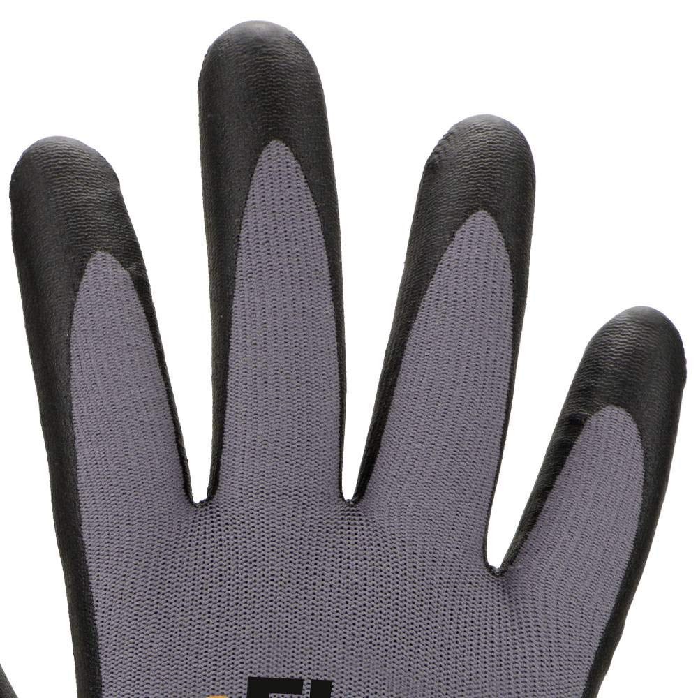 Asatex E091 9 Gants Finement Tricoté avec Enduction, Gris/Noir, Taille 9