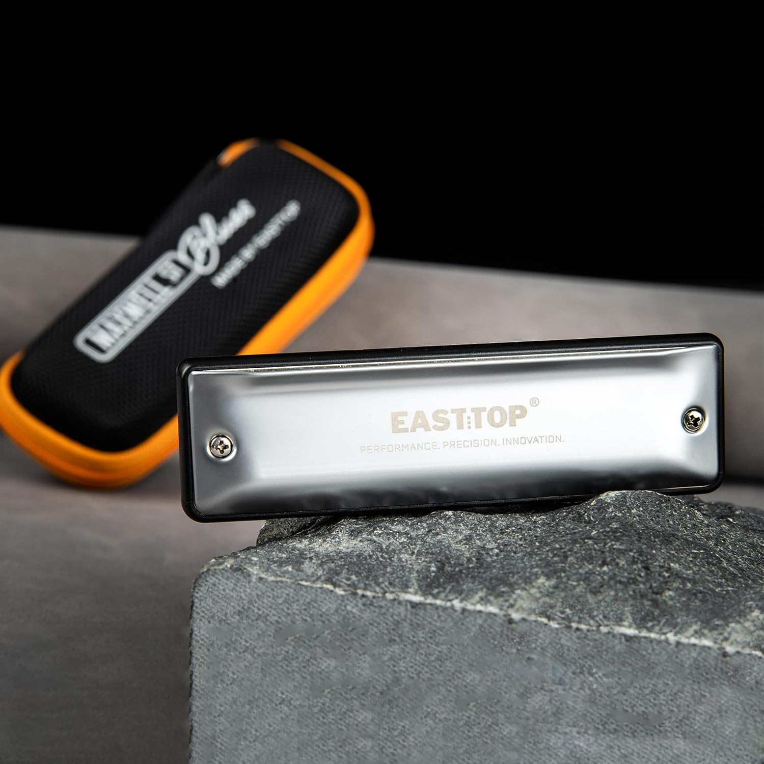 East top MAXWELL ST Blues Harmonica C, Professional Overblow and Bending 10 Holes MS030 Mouth Organ For All Levels Adults, Professional Players and Students