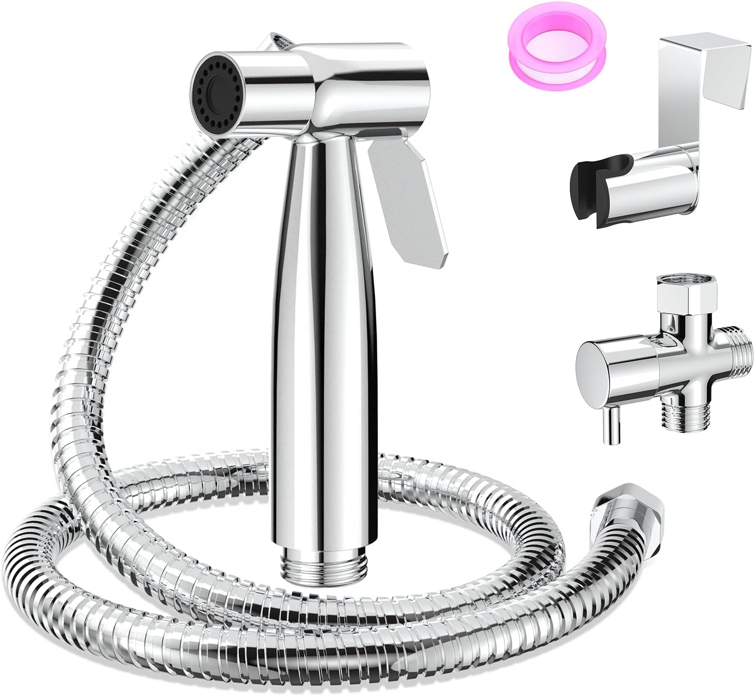 OQIMAX Handheld Bidet Sprayer Kit for Toilet, Stainless Steel Toilet Water Spray Bidet