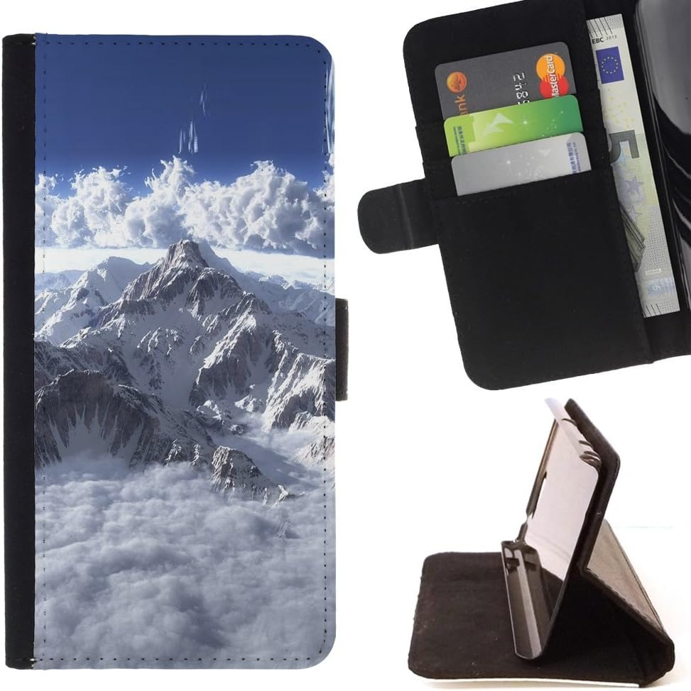 Momo Phone Case / Wallet Leather Case Cover With Card Slots - Mont Blanc - Samsung Galaxy A5 ( A5000 ) 2014 Version