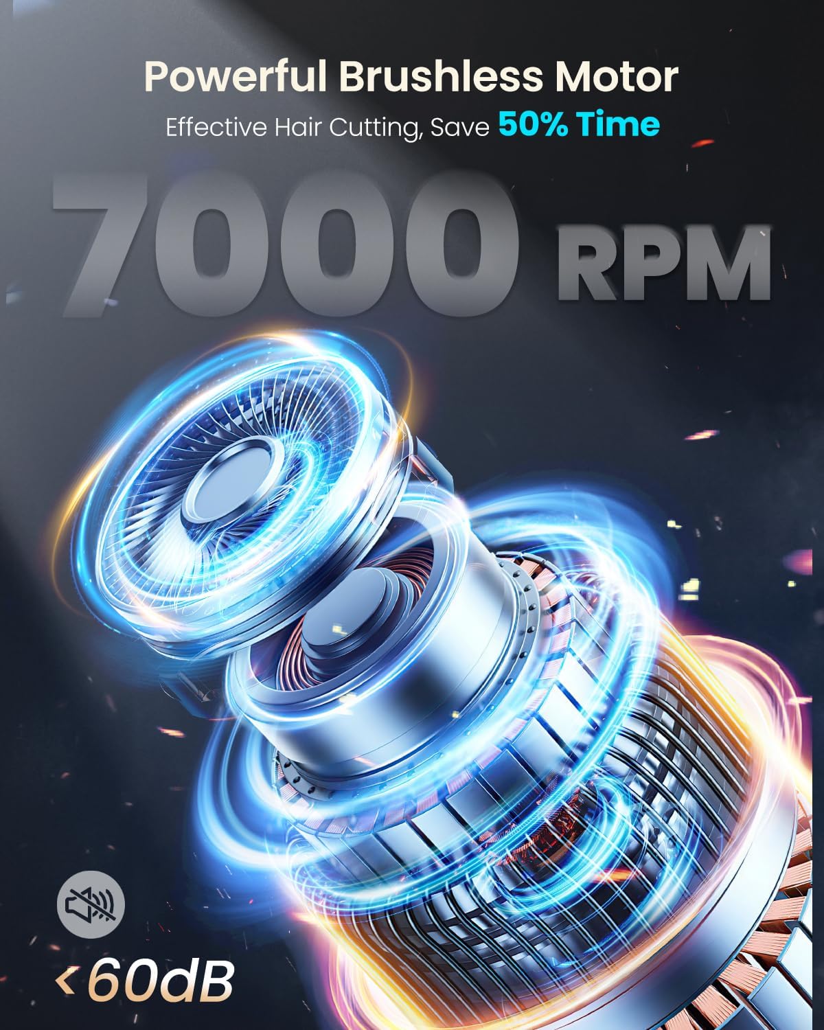 Professional Hair Clippers Set for Men - Afloia Premium Haircut Clipper&Trimmer Kit with High Torque Brushless Motor & DLC Coated Detachable Blade& Charging Stand, Gifts for Men Husband Dad - Image 5