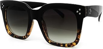7222 Premium Oversize XXL Women Men Mirror Brand Style Fashion Sunglasses BLACK TORTOISE, TILDA HAVANA