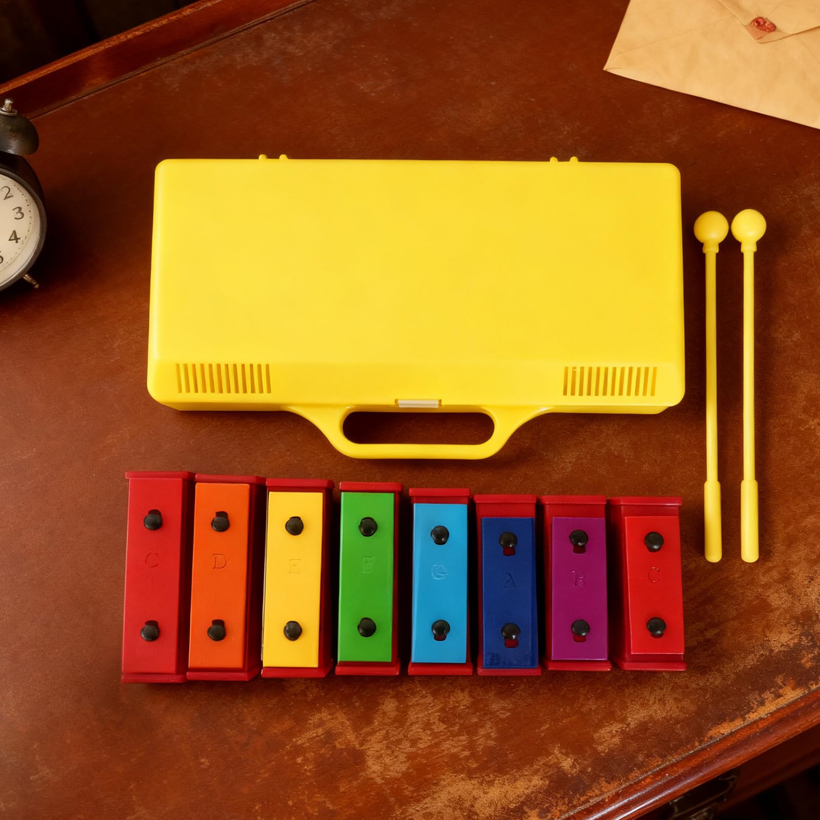 Xilófono colorido, musical de 8 notas, instrumento afinado con mazos, ayuda educativa para la enseñanza, práctica en el aula preescolar, rendimiento en viajes a casa, regalo de cumpleaños y va