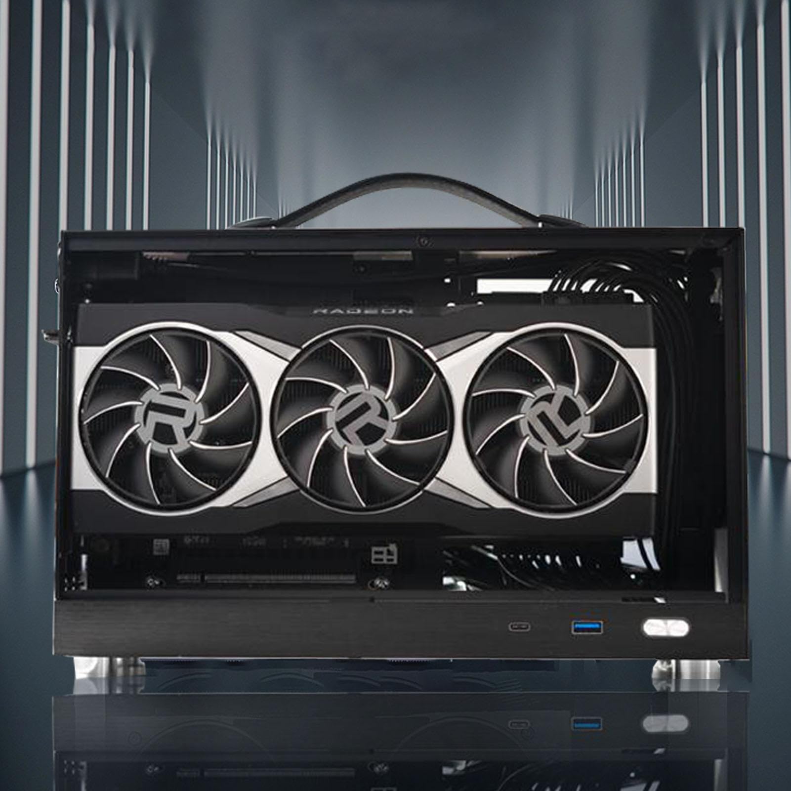 per PC Mini ITX - per computer ultra da 20 cm, da scrivania portatile | custodia compatta da | cabinet host per studenti, ufficio in CAS