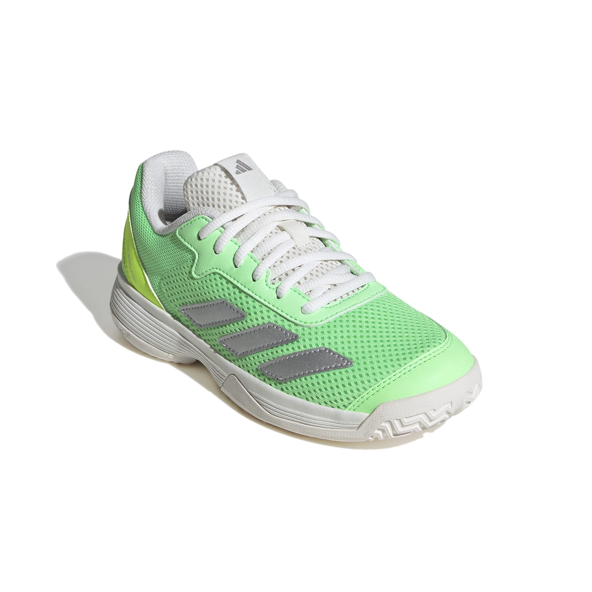 adidas Uniseks - dzieci Courtflash Kids Tennis Shoes, Pure Teal/Silver Metallic/Lucid Lemon, 35 EU