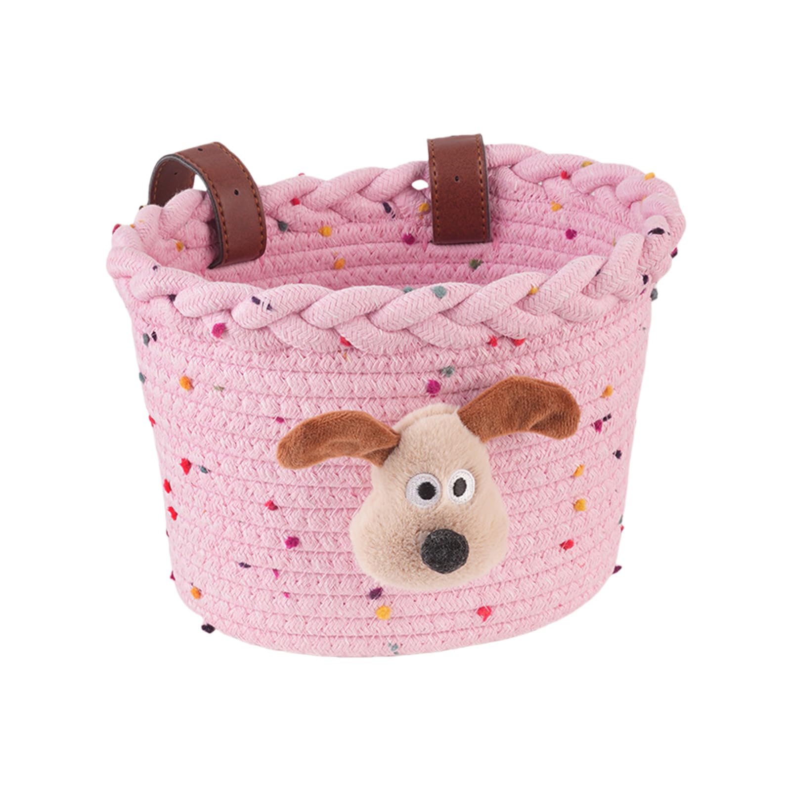 Maxtonser Cotton Rope Mountain Bike Basket With Detachable for Childrens Bicycles Storage and Outdoor Cycling Accessories