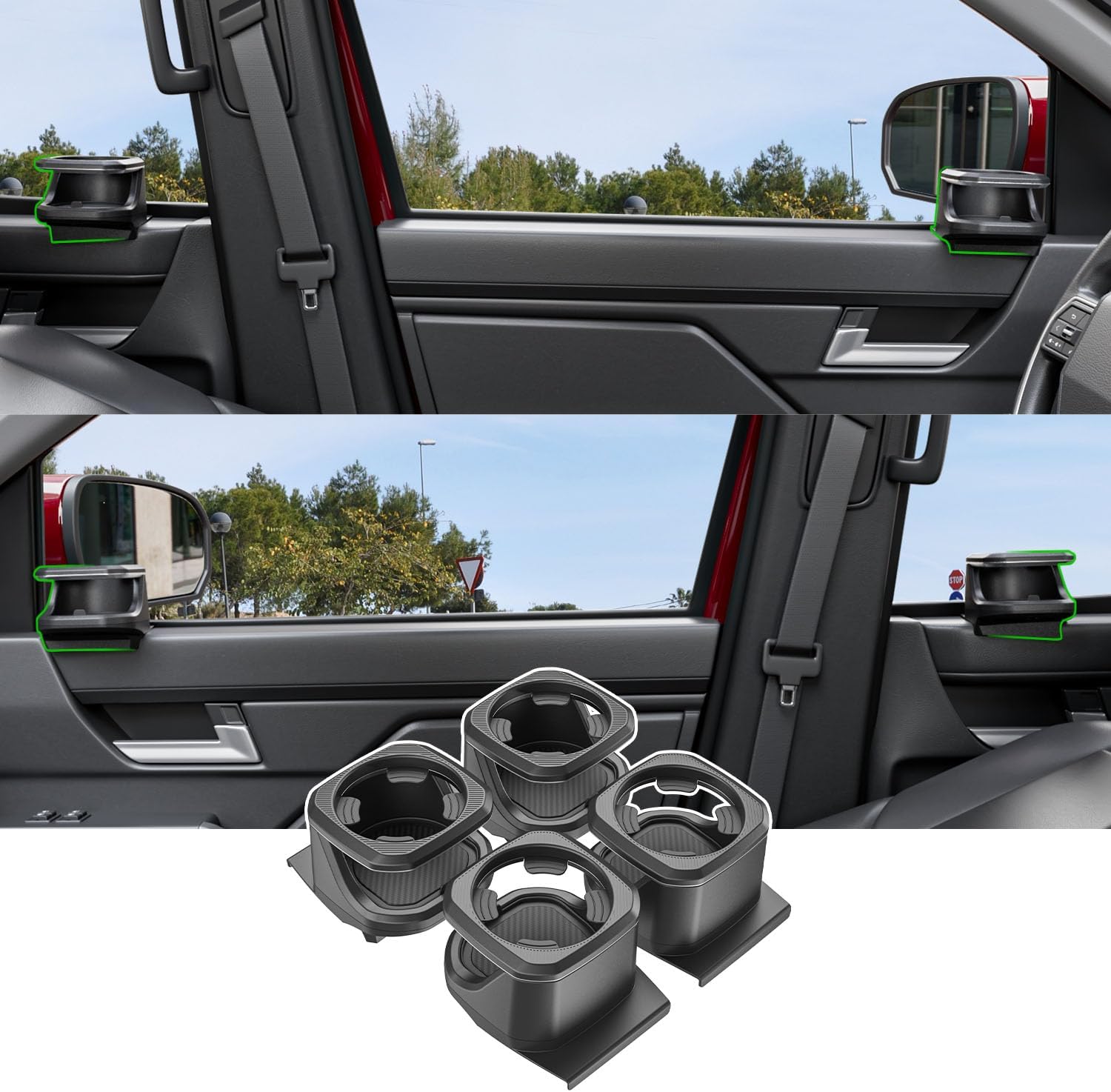 xipoqix 4PCS Car Door Cup Holder Compatible with 2024 2025 Toyota Tacoma Car Door Drink Holder Replacement for 2024 2025 Toyota Tacoma Accessories