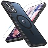 BESINPO Case for Moto G Power 5G 2024 &lpar;6&period;7"&rpar;&comma; Magnetic Translucent Matte Cover with Shock-Resistant Bumper&comma; Black – Not Compatible with 2025 Model