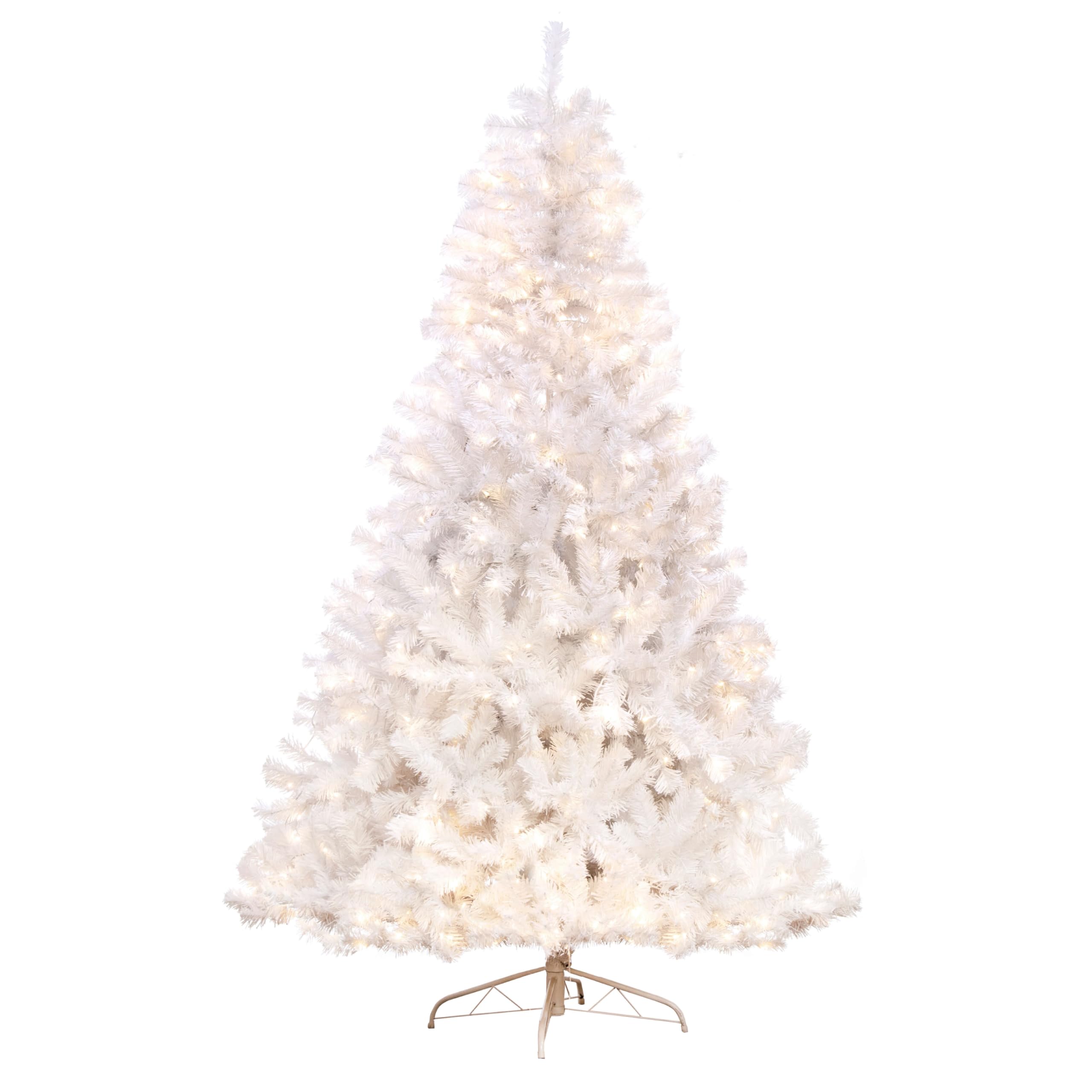 Christmas Tree World White | 4Ft Artificial Pre-Lit Bianca Pine | Bushy And Luxury Quality Pvc Tips | Easy To Assemble And Take Down | 70Cm Diameter