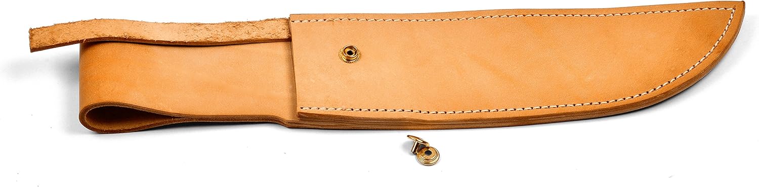Natural Leather Knife Sheath with Brass Clasp SHE14