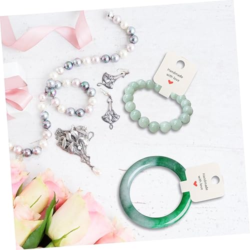 Miniatura 6 de COHEALI 100pcs Pulsera Etiqueta Anillo Tarjetas Joyería Cartón Titular Joyería Tarjetas Decorativas Joyería Tarjeta de Joyería Tarjetas de
