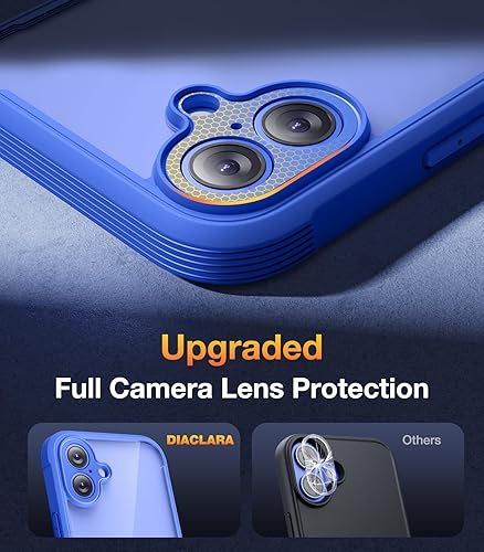 Miniatura 5 de Diaclara Diseñada para iPhone 16, funda resistente de cuerpo completo con protector de pantalla integrado sensible al tacto y antiarañazos, mejorada