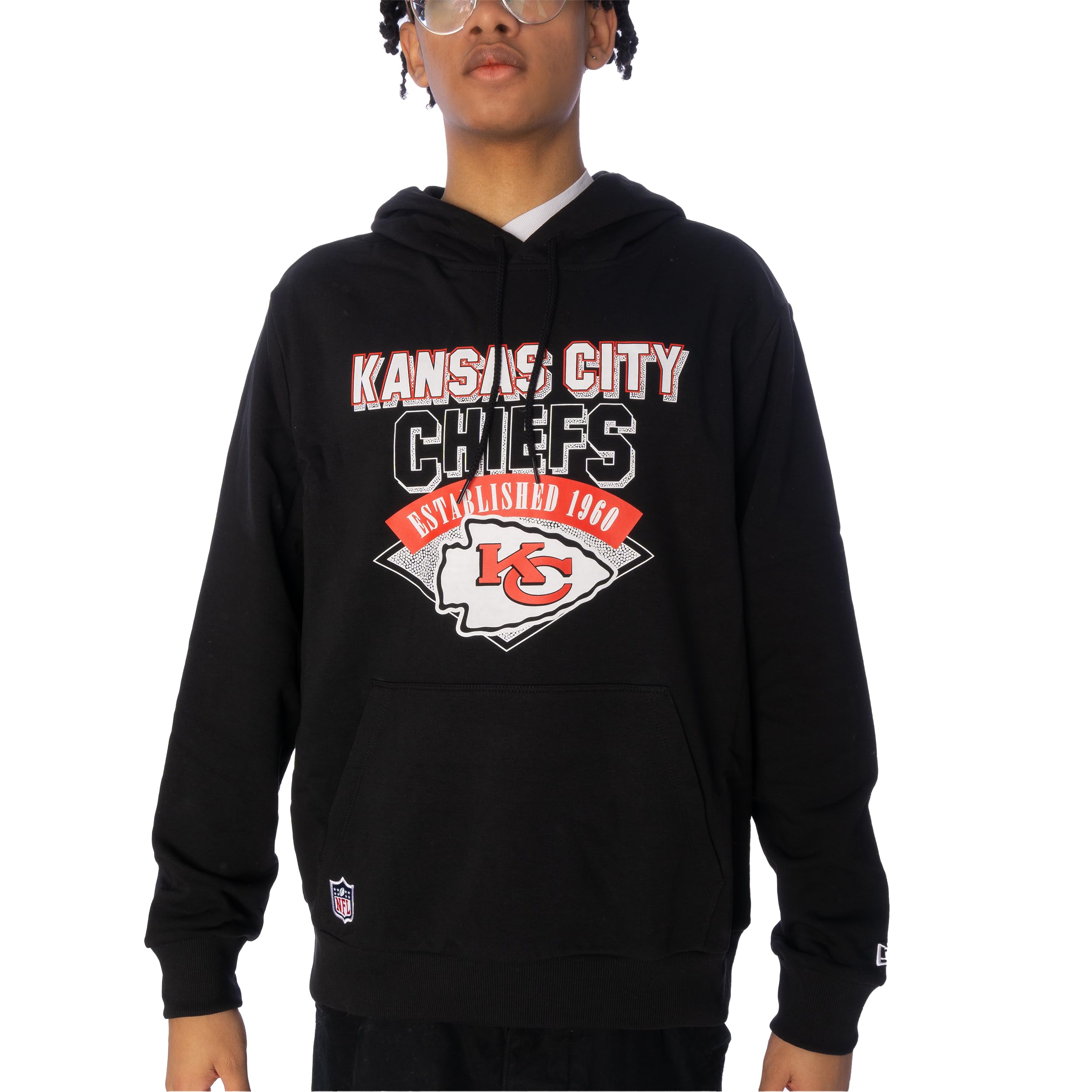 New Era NFL Team Graphic Hoody Kanchi Blkwhi Kansas City Chiefs Sudadera con Capucha Hombre