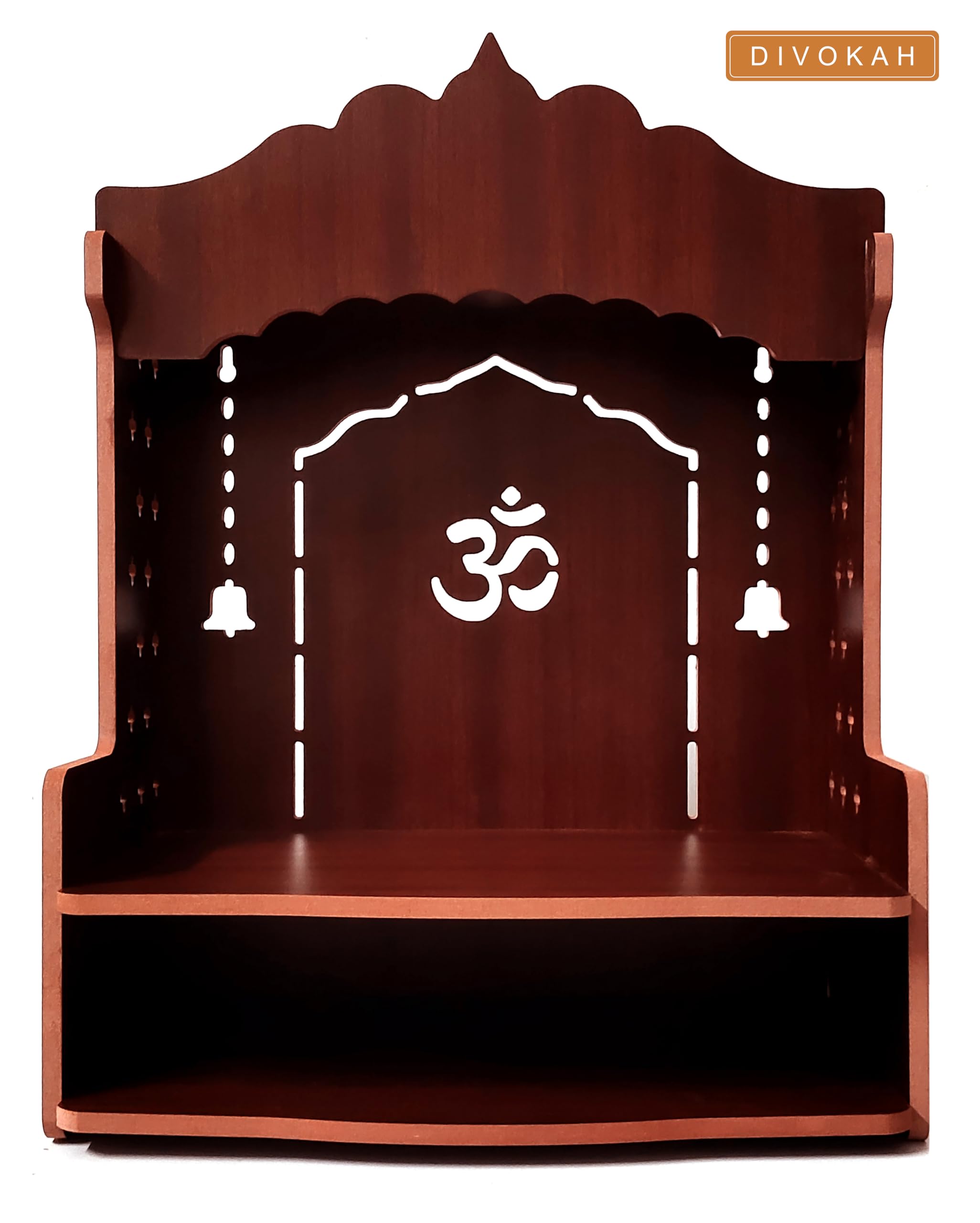 DIVOKAH® Beautiful Wooden Pooja andir for Hoe/Teple for Hoe and