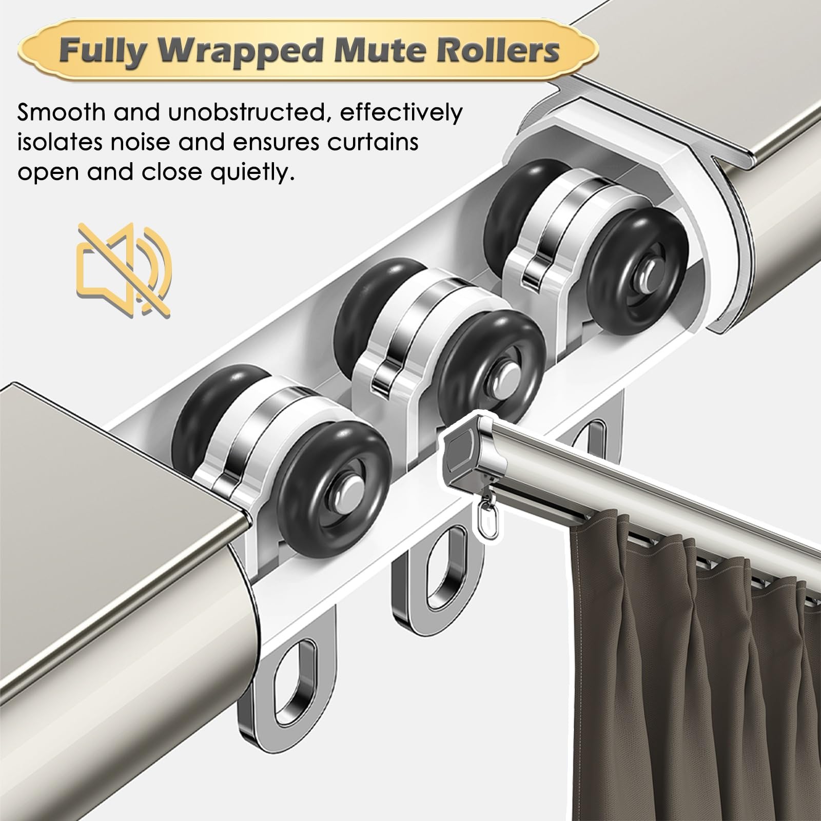 Riel deslizante montado en techo y pared, riel de aluminio ajustable de 4 a 40 pies para divisor de habitaciones, ideal para sala de estar, dormitorio y hotel