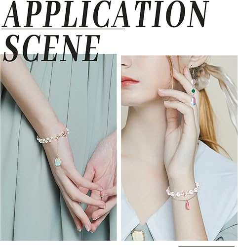 Miniatura 3 de PH PandaHall Cuentas de cristal de lágrima, 200 cuentas de cristal de gota de agua de 10 colores, cuentas sueltas transparentes, dijes coloridos